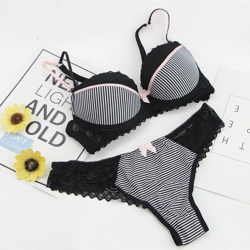 DaiNaFang Push Up Women Bras Set For Big Boops Sexy Lace Underwear Panties BCDE Cup Ladies Plus Size French Female Lingerie