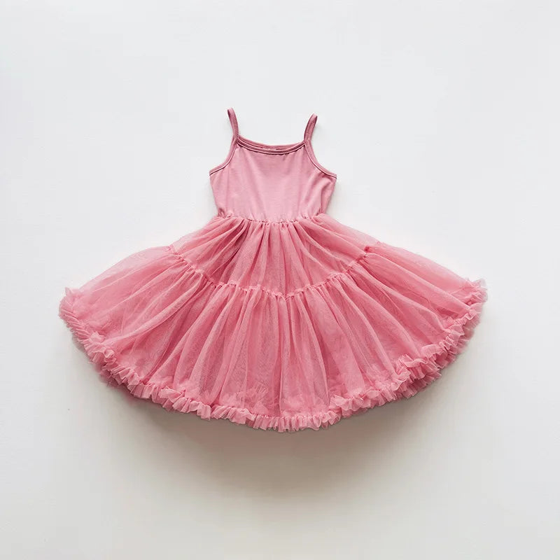 Girls' Ballet TuTu Dress 2-8 Years Fashion 2026 Summer New Kids Dancing Party Dress Performance Costume Princess Wedding Dress