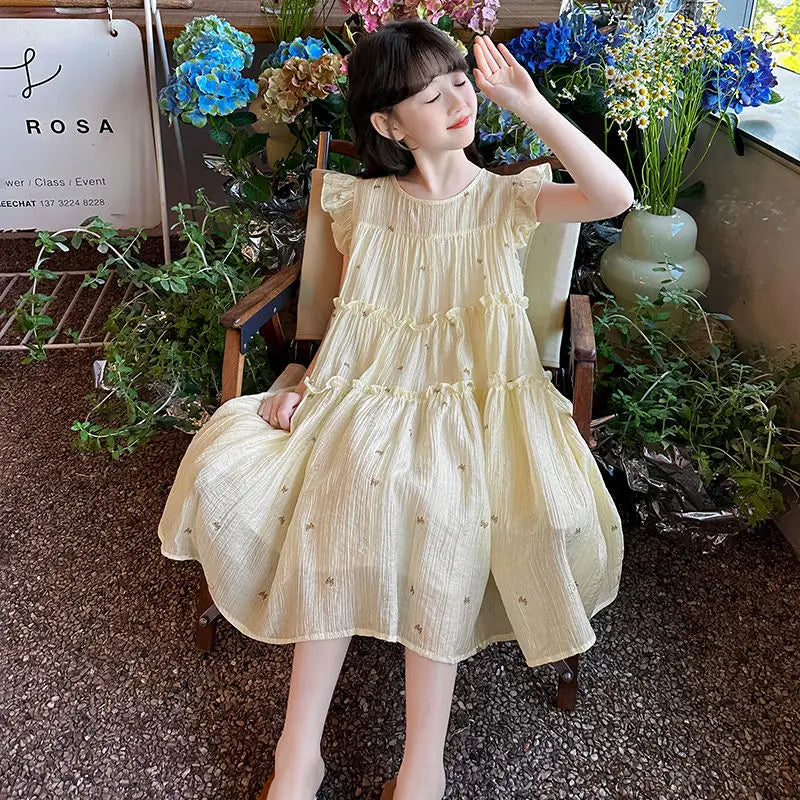 Princess Sleeve Dress Summer Girl Kids Girls Clothes 10 Years Old Children's Clothing From 7 8 Dresses Elegant Sale Girly Party
