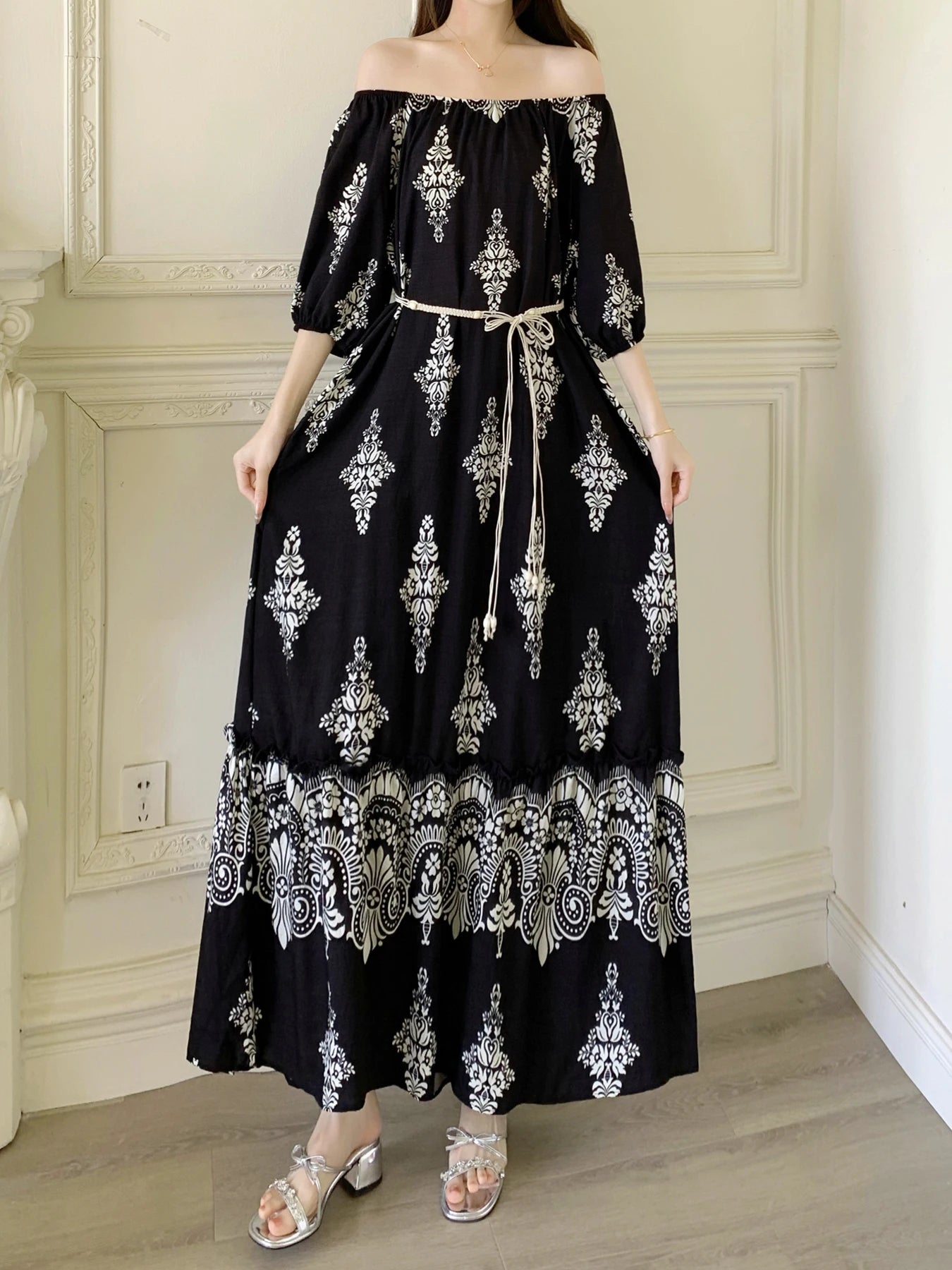 Women's Summer Dresses Casual Short Sleeve Crewneck Dress