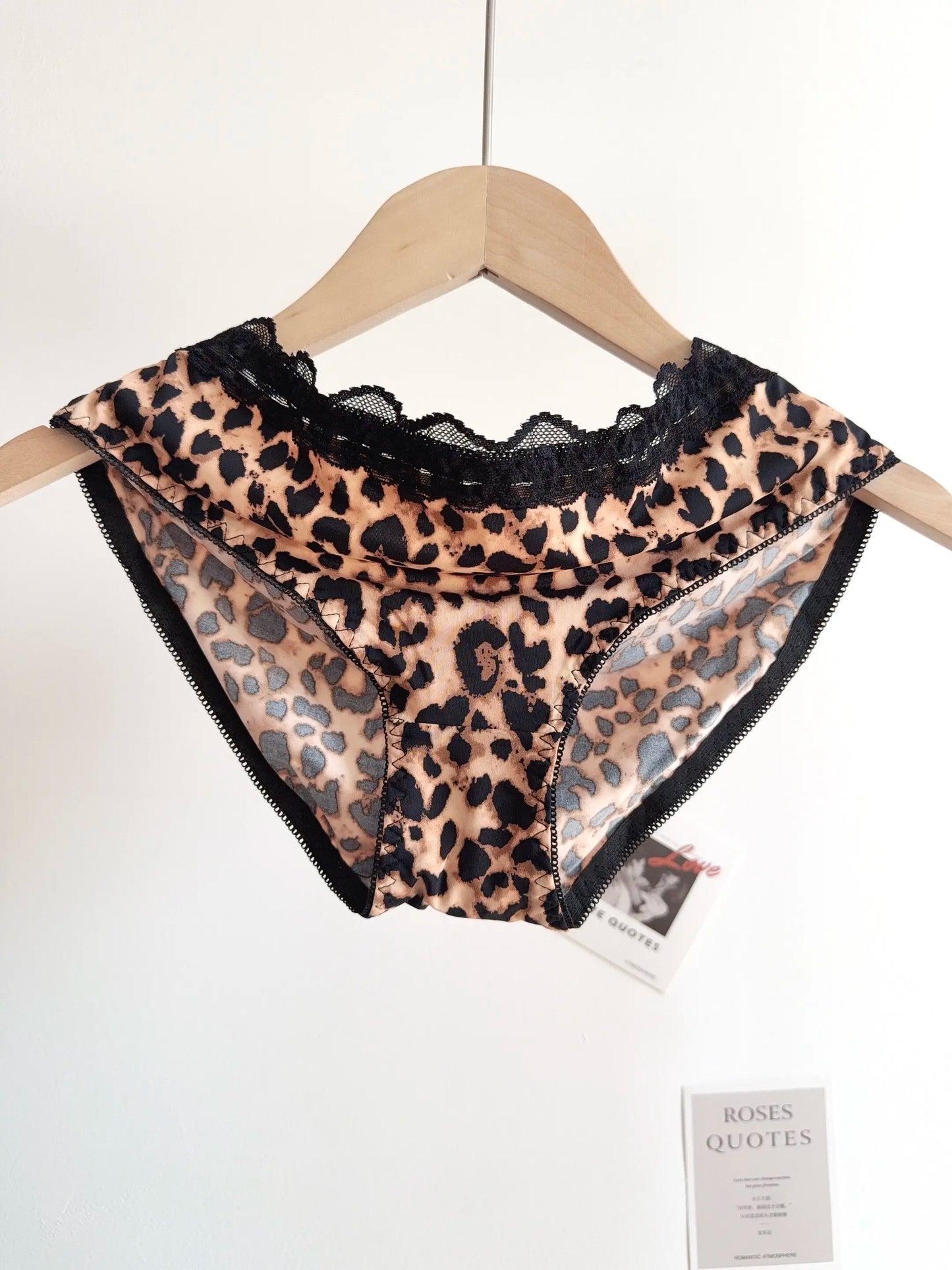 Sexy Leopard Print Lingerie Set For Women, Wirefree Seamless Push Up Lace Bra, Alluring Enhancing Comfort Daily Intimates