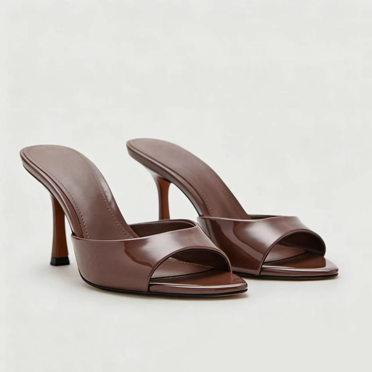 **Fashionable Hot Selling Fish Mouth Comfortable Banquet High-heeled Slippers Summer New Round Headed Sexy Casual Sandals Women