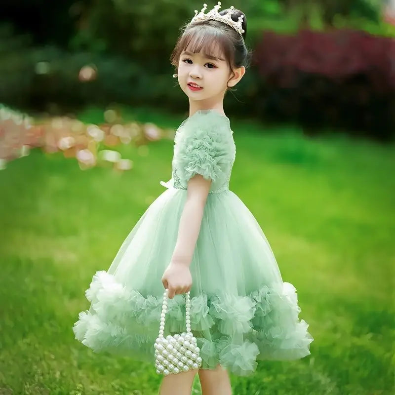 Fairy Princess Tulle Dress for Kids Summer Clothes Girls Girl 12 Years 10 Old 9 4 Year Elementary Holiday Dresses Party Pink 8 7