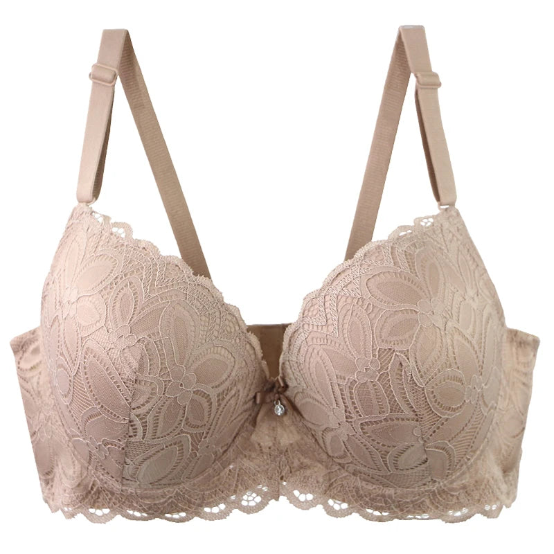 2025 New Sexy Padded Push Up Bras 36/80 38/85 40/90 42/95 44/100 46/105 48/110 CDE Cup Underwear For Women Plus Size Lingerie
