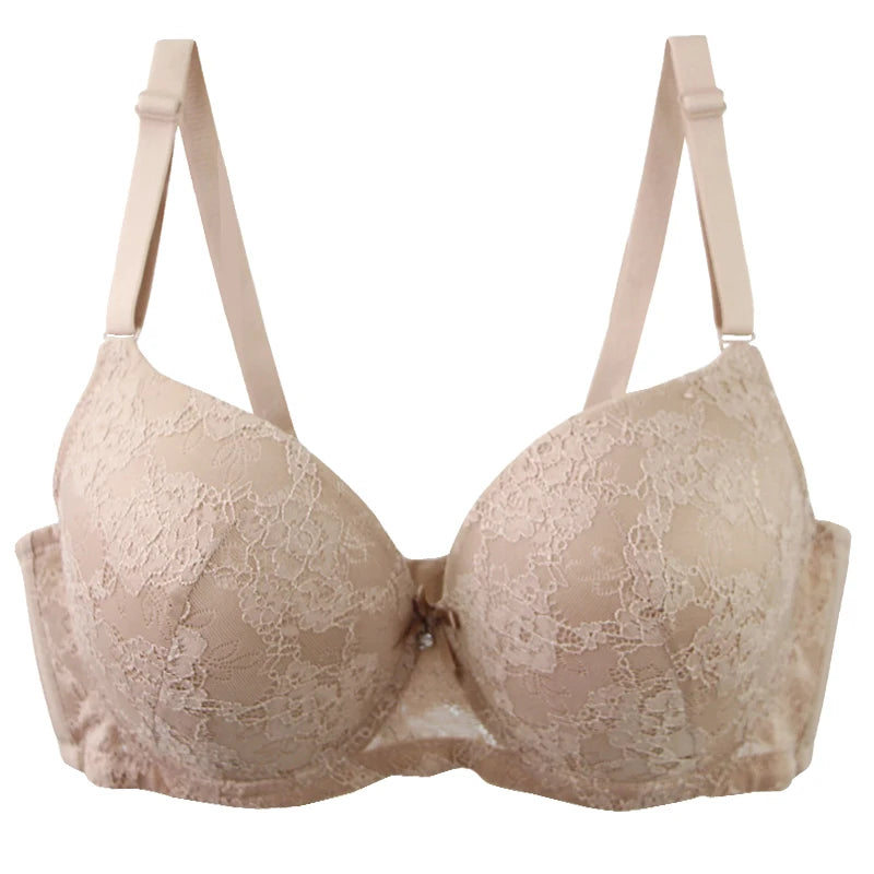 2025 New Sexy Bow Bras For Women Iron-gray Khaki Purple-red Black Gray-blue Reddis Gray CDE Cup Underwear Plus Size Lingerie