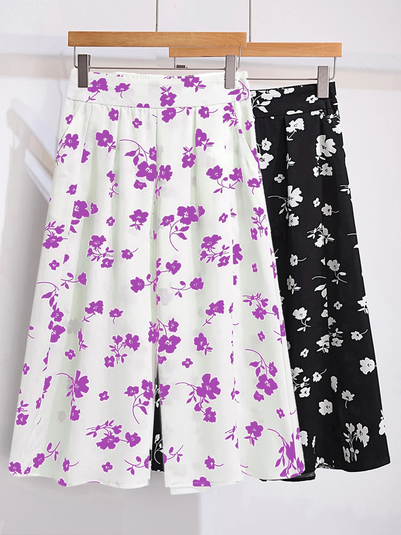 Plus-Size Fashionable and Elegant Casual Office Commute Comfortable Two-Piece Set Printed Two-Piece Set Cropped Pants