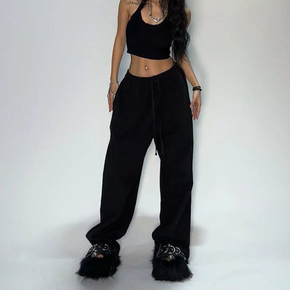 Casual Loose Straight Leg Pants Striped 2025 Summer Fashion Trend Brand Street Hip-hop Jogging Men's Women's Harajuku Sweatpants
