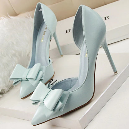 BIGTREE Shoes Bow-knot Woman Pumps Stiletto 10.5 Cm Women Basic Pump Pointed Toe Classic Pumps Sexy High Heels Women Shoes 2026