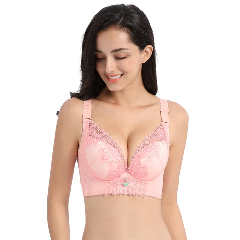 New Push Up Bra for Women Large Cup Bras Lace Underwear Lingerie  Women Sexy Bras Bralette Sexy lingerie