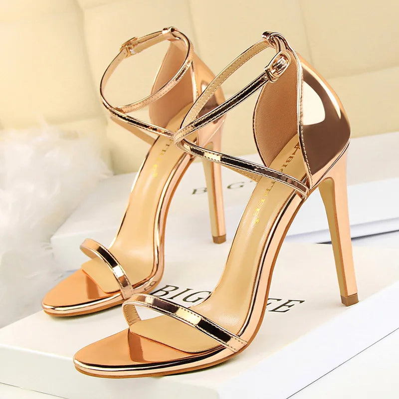 BIGTREE Shoes Buckle Strap High Heels 2026 New Women Heels Sandals Stiletto 11cm Sexy Heels Party Shoes Women Pumps Ladies Shoes