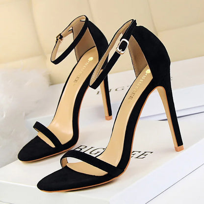BIGTREE Shoes Super High Heels Suede Women Heels Open Toe Woman Pumps Sexy Party Shoes Stiletto Heels Summer Women Sandals 2026