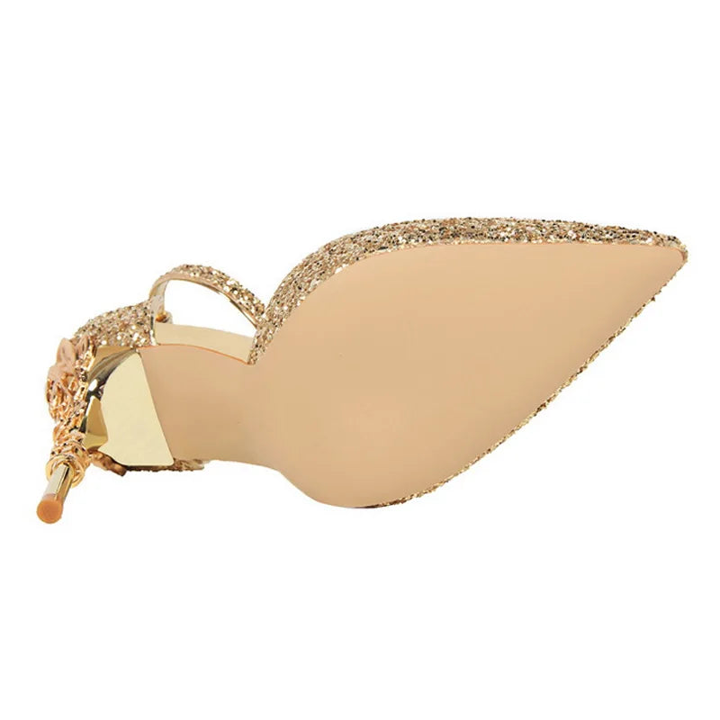 BIGTREE Shoes Heels 2026 New Woman Pumps Sequins High Heels Women Shoes Fashion Ladies Shoes Gold Sliver Stiletto Heels Sandals