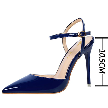 BIGTREE Shoes Fashion Sandals Women 2026 Patent Leather High Heels Women Sandals Summer Heeled Sandals Pointed Toe Women Pumps