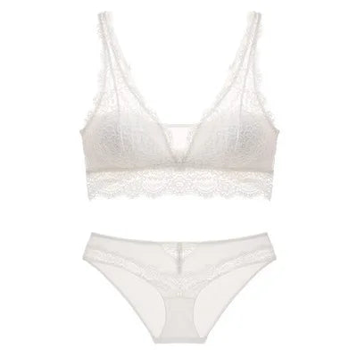 Fashion Sexy Bra set Women's push up Lace Underwear Panties Thin breathable bra set Jacquard Sexy Underwear