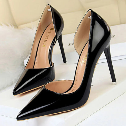 BIGTREE Shoes Sexy Woman Pumps Patent Leather High Heels Plus Size 43 Women Shoes Heels 2026 Stiletto Ladies Shoes Wedding Shoes