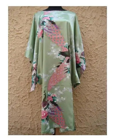 Sexy Female Silk Rayon Robe Bath Gown Nightgown Summer Casual Home Dress Printed Loose Sleepwear Plus Size Nightwear Bathrobe
