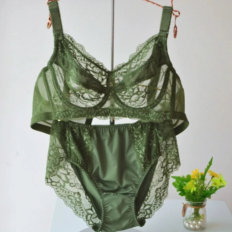 Lace Seamless Bra Set Women Underwear Set Fashion Ladies Bralette Sexy Lingerie 2Pcs Bra+Panties Sets