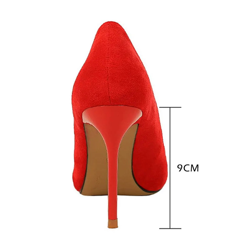 BIGTREE Shoes 2026 New Women Pumps Suede High Heels Shoes Fashion Office Shoes Stiletto Party Shoes Female Comfort Women Heels