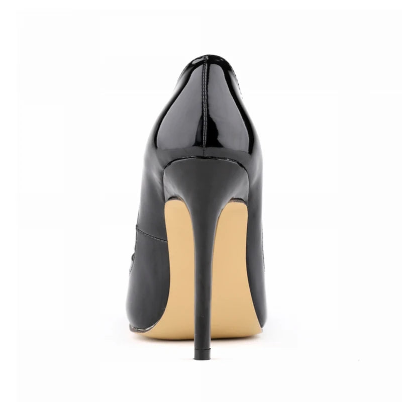 LOSLANDIFEN Fashion Patent Leather Women's Pumps Sweet Bow Pointed Toe High Heels Stiletto Wedding Shoes Woman