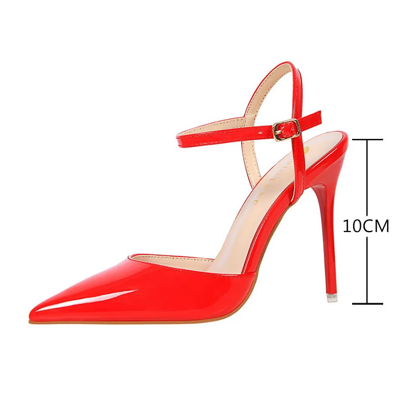 BIGTREE Shoes Fashion High Heels Shoes Patent Leather Woman Pumps Sexy Women Heels Blue Sliver Stiletto Heels Women Sandals 2026