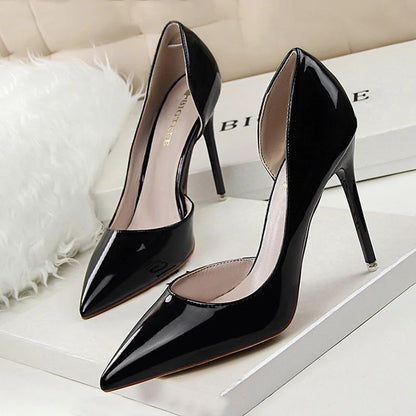 BIGTREE Shoes Patent Leather Heels 2026 Fashion Woman Pumps Stiletto Women Shoes Sexy Party Shoes Women High Heels 12 Colour