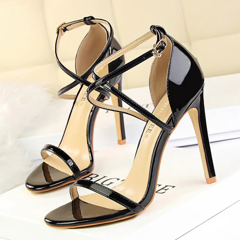 BIGTREE Shoes Buckle Strap High Heels 2026 New Women Heels Sandals Stiletto 11cm Sexy Heels Party Shoes Women Pumps Ladies Shoes