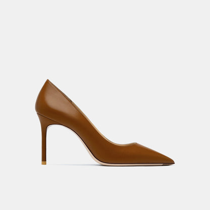 Women Shoes 2025 Luxury Pumps Shoes for Women Real Leather High Heels Fashion Party Evening Dress Pointed Toe Ladies Shoes Women