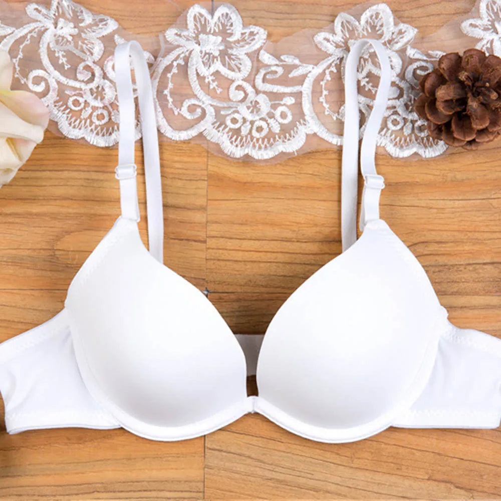 Sexy Womens Lingerie Small Breasts Deep V Brassiere Support Bra Underwired Bralette Padded Bh Top 28-36 AA A B Cup