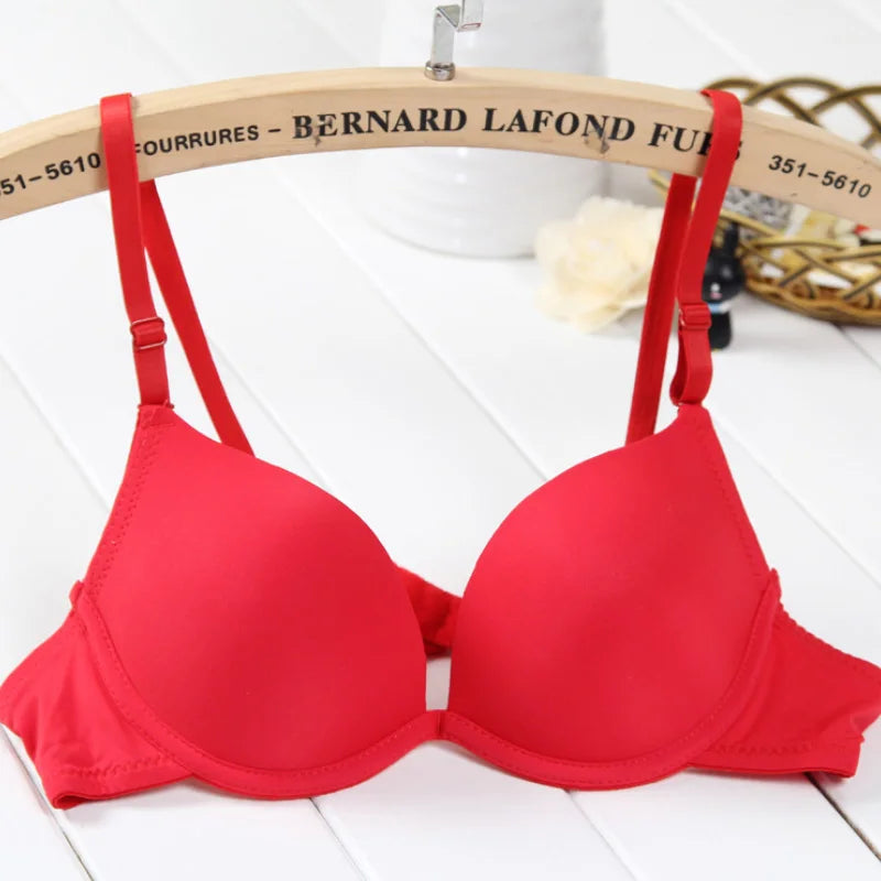 Sexy Womens Lingerie Small Breasts Deep V Brassiere Support Bra Underwired Bralette Padded Bh Top 28-36 AA A B Cup