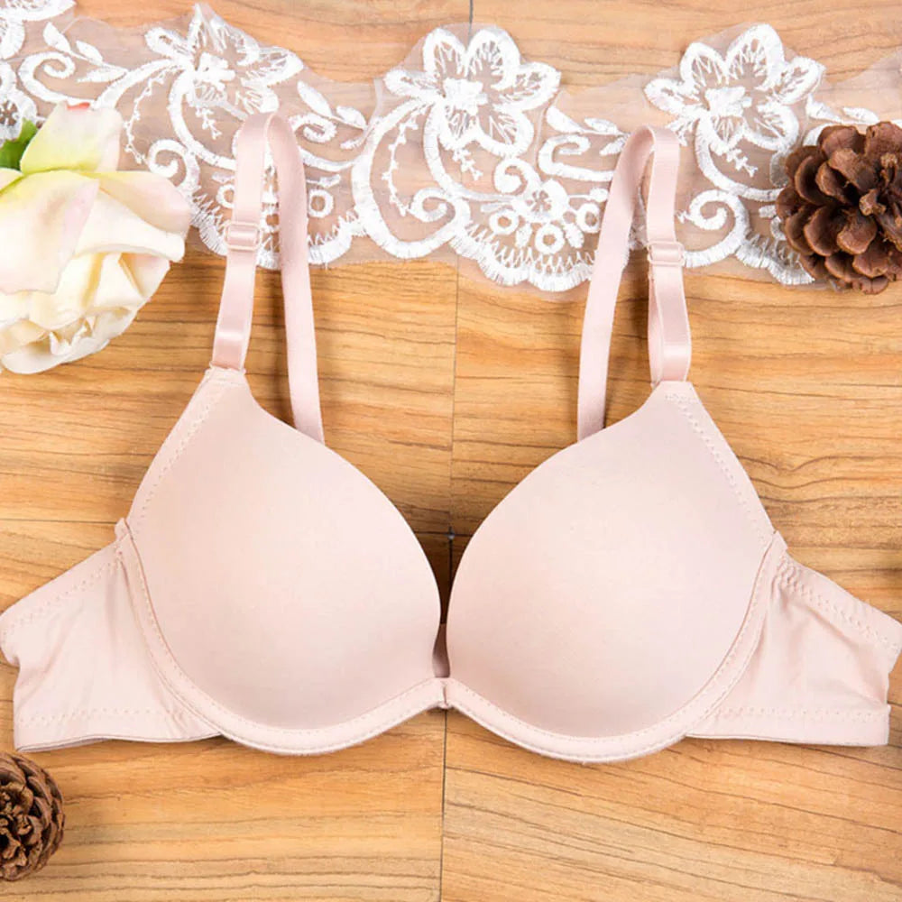 Sexy Womens Lingerie Small Breasts Deep V Brassiere Support Bra Underwired Bralette Padded Bh Top 28-36 AA A B Cup