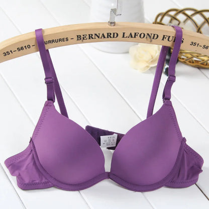 Sexy Womens Lingerie Small Breasts Deep V Brassiere Support Bra Underwired Bralette Padded Bh Top 28-36 AA A B Cup