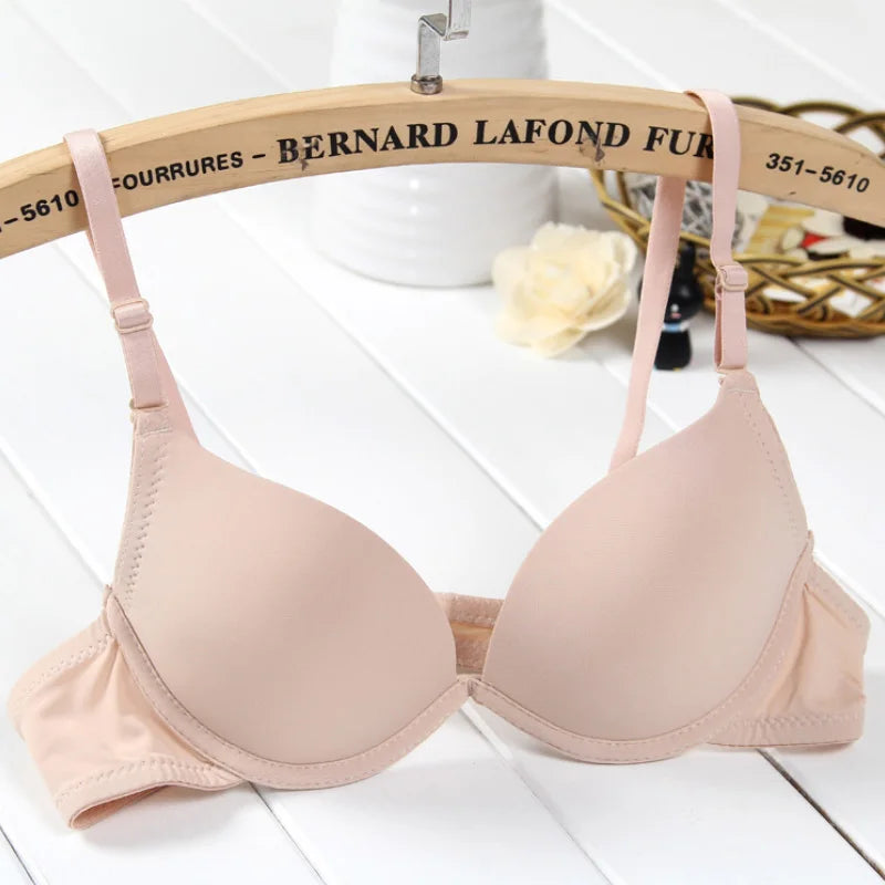 Sexy Womens Lingerie Small Breasts Deep V Brassiere Support Bra Underwired Bralette Padded Bh Top 28-36 AA A B Cup