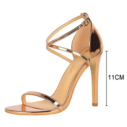 BIGTREE Shoes Buckle Strap High Heels 2026 New Women Heels Sandals Stiletto 11cm Sexy Heels Party Shoes Women Pumps Ladies Shoes