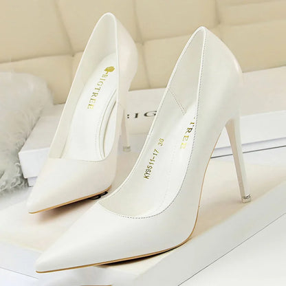 BIGTREE Shoes Women Pumps Fashion High Heels Shoes Black Pink White Shoes Women Wedding Shoes Ladies Stiletto Women Heels 2026