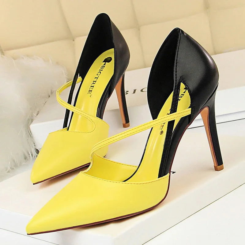 BIGTREE Shoes High Heels Woman Pumps Stiletto Women Shoes Women Basic Pump Fashion Women Sandals Female Shoes Stilettos 9.5 cm