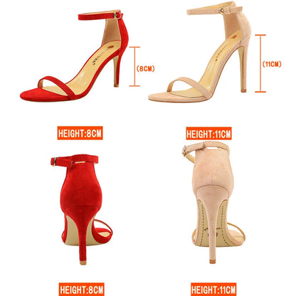 BIGTREE Shoes Super High Heels Suede Women Heels Open Toe Woman Pumps Sexy Party Shoes Stiletto Heels Summer Women Sandals 2026