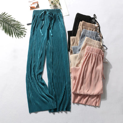 Fashion Women Baggy Joggers Pants Casual Communte Female Chic Straight Cargo Pant Elastic High Waist Elegant Oversized Trousers