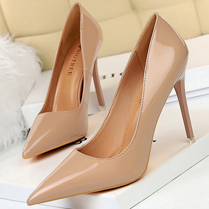 BIGTREE Shoes Patent Leather Shoes Woman Pumps High Heels Stiletto Heels 10.5 Cm Red Wedding Shoes Bridal Shoes Women Heels 2026