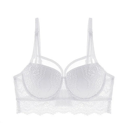 New Top Sexy Bra Green Brassiere Underwear Cotton Thick Women Bras Lace Lingerie Embroidery Push-Up Bra Black