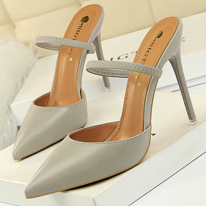 BIGTREE Shoes Sandals Women 2026 Summer High Heels Slippers Pu Heeled Sandals Stiletto Ladies Shoes Fashion Female Shoes Pumps