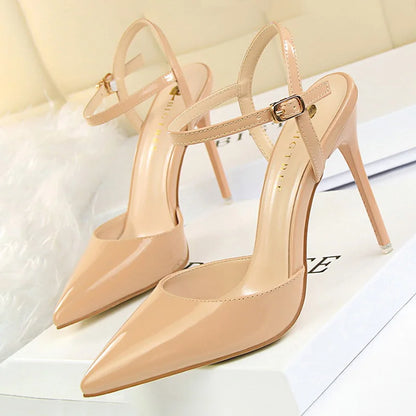 BIGTREE Shoes Fashion High Heels Shoes Patent Leather Woman Pumps Sexy Women Heels Blue Sliver Stiletto Heels Women Sandals 2026