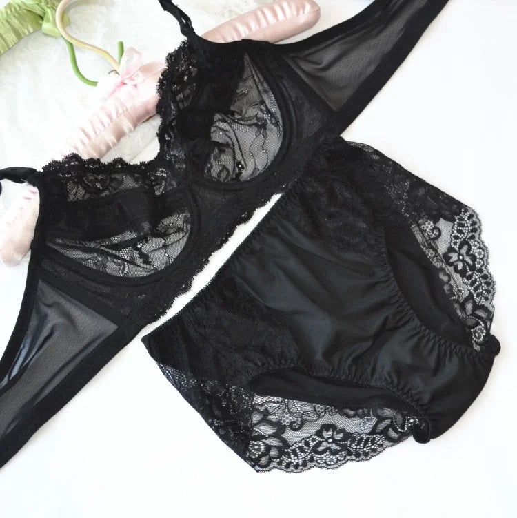 Lace Seamless Bra Set Women Underwear Set Fashion Ladies Bralette Sexy Lingerie 2Pcs Bra+Panties Sets