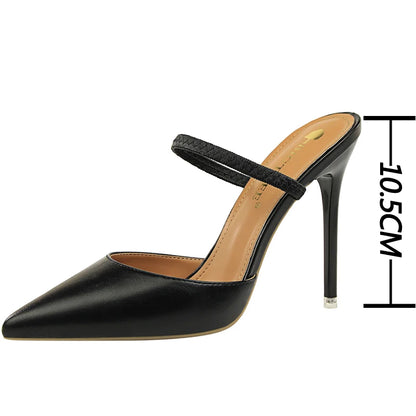 BIGTREE Shoes Sandals Women 2026 Summer High Heels Slippers Pu Heeled Sandals Stiletto Ladies Shoes Fashion Female Shoes Pumps