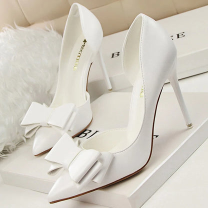 BIGTREE Shoes Bow-knot Woman Pumps Stiletto 10.5 Cm Women Basic Pump Pointed Toe Classic Pumps Sexy High Heels Women Shoes 2026