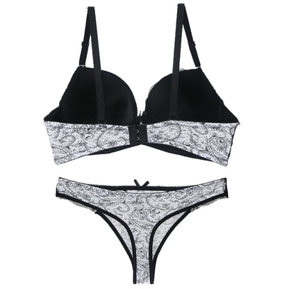 2022 New Sexy Bras Set 32/70 34/75 36/80 38/85 40/90 42/95 44/100 BCDE Cup Underwear Bralette Brassiere Plus Size Lingerie Thong