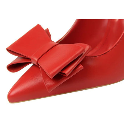BIGTREE Shoes Bow-knot Pumps Women High Heels 2026 Fashion Women Heels Lady Stiletto Shoes Wedding Shoes Classic Pumps Footwear