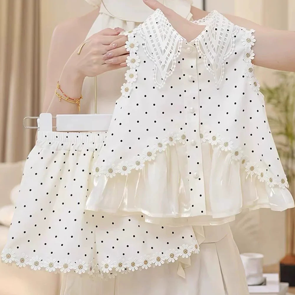 Fashion Chinese Tops Pants Girl Suit Casual Costume Kids Clothes Baby Outfit Summer Two-piece Set Girls Hanfu Children's Sets