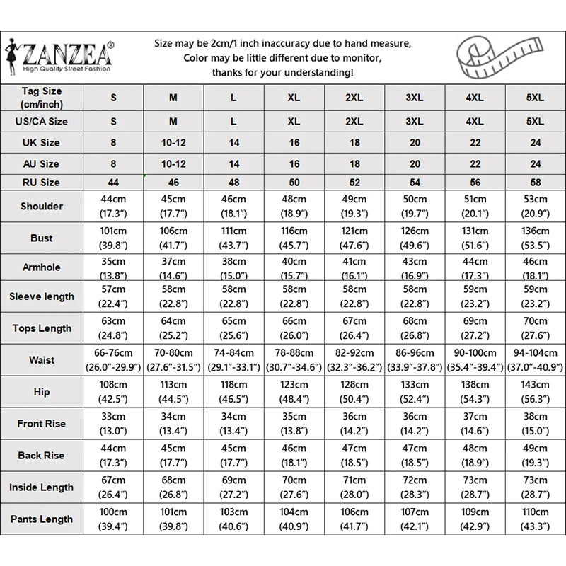 2026 ZANZEA Fashion Spring Tracksuit Women Striped 2 Piece Sets Casual Long Sleeve Tops Pant Sets Muslim Outfits Matching Sets