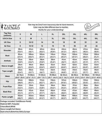 Fashion Tracksuit 2pcs Women Suit Spring Stylish Feather Patchwork Tops Pant Sets ZANZEA Female Party Outfits Work Matching Sets