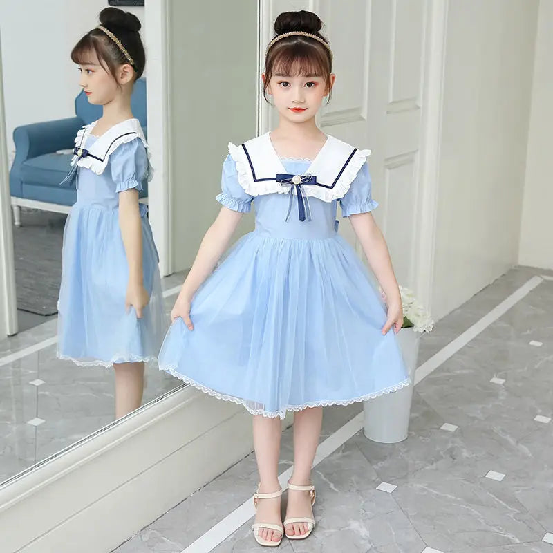 Mesh Princess Dress Summer Wear 7 To 8 Year Old Girl Clothes Holiday Dresses Children's Girls Clothing 10 14 Years Little 12 11